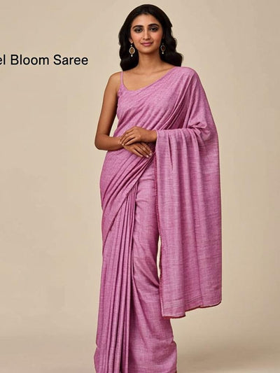 Pastel Bloom Saree - Front view on model - Urbanstyra