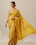 Sunlit Drape Saree - Side angle view - Urbanstyra