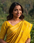 Sunlit Drape Saree - Lifestyle shot - Urbanstyra