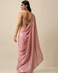 Blush Crush Saree - Side angle view - Urbanstyra