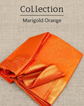 Marigold Morning Saree - Flat lay detail - Urbanstyra