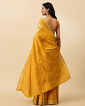 Marigold Morning Saree - Side angle view - Urbanstyra