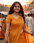 Marigold Morning Saree - Lifestyle shot - Urbanstyra