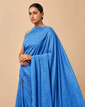Sky Whisper Saree - Side angle view - Urbanstyra