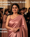 Rose Quartz Saree - Lifestyle shot - Urbanstyra