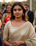 Ivory Sands Saree - Lifestyle shot - Urbanstyra
