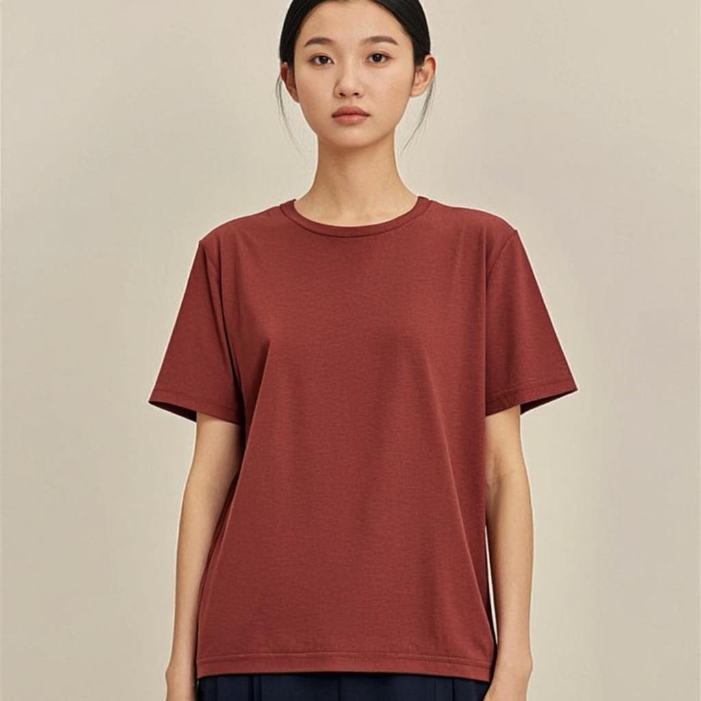Clay Earth Tee - Front view on model - Urbanstyra