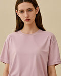 Blush Tender Tee - Front view on model - Urbanstyra